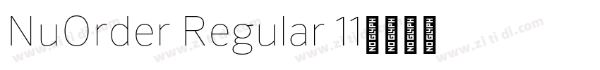 NuOrder Regular 11字体转换